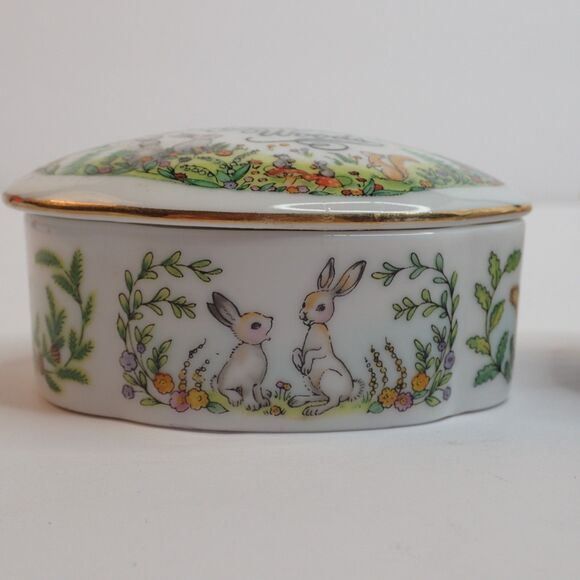 Franklin Porcelain Music Box Romantic Love Songs 1984 Lot of 2 - Picture 4 of 16